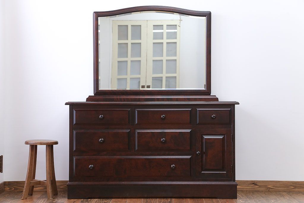 中古　北海道民芸家具　ドレッサーチェスト