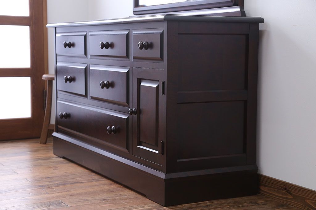 中古　北海道民芸家具　ドレッサーチェスト