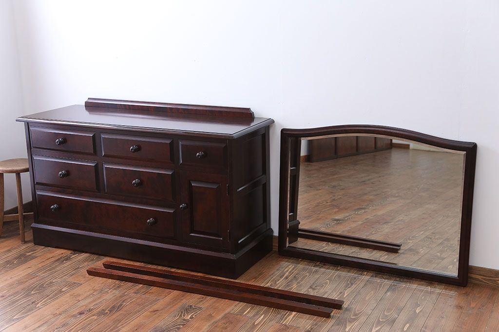 中古　北海道民芸家具　ドレッサーチェスト