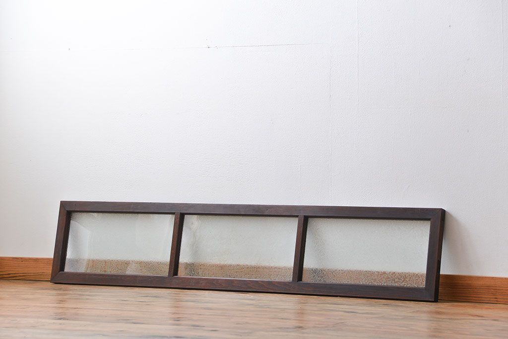 大正ロマン 結霜ガラス入り明り取り