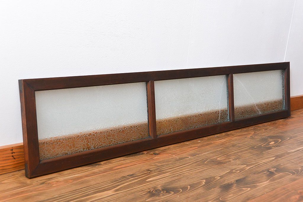 大正ロマン 結霜ガラス入り明り取り