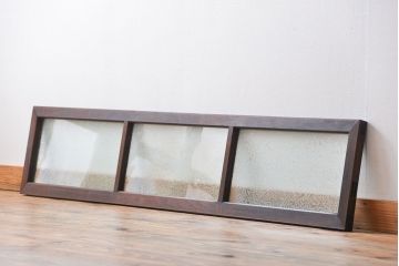 大正ロマン 結霜ガラス入り明り取り