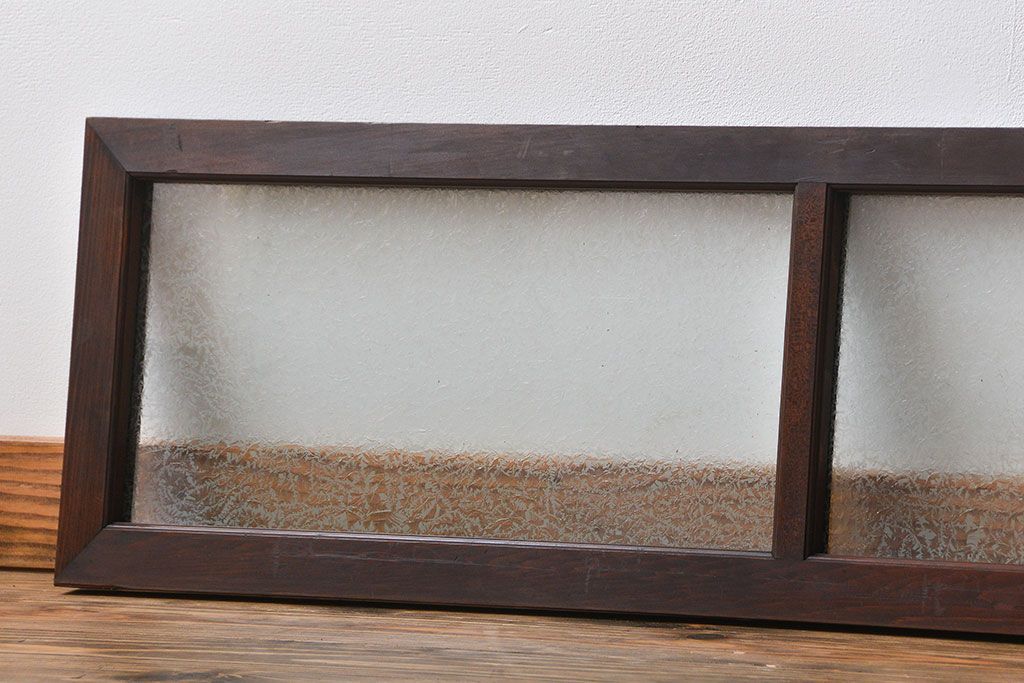 大正ロマン 結霜ガラス入り明り取り