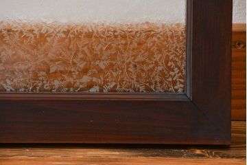 大正ロマン 結霜ガラス入り明り取り