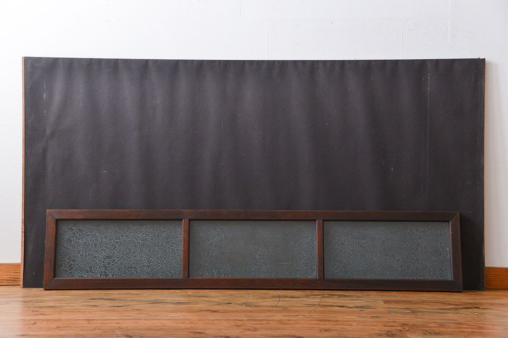 大正ロマン 結霜ガラス入り明り取り