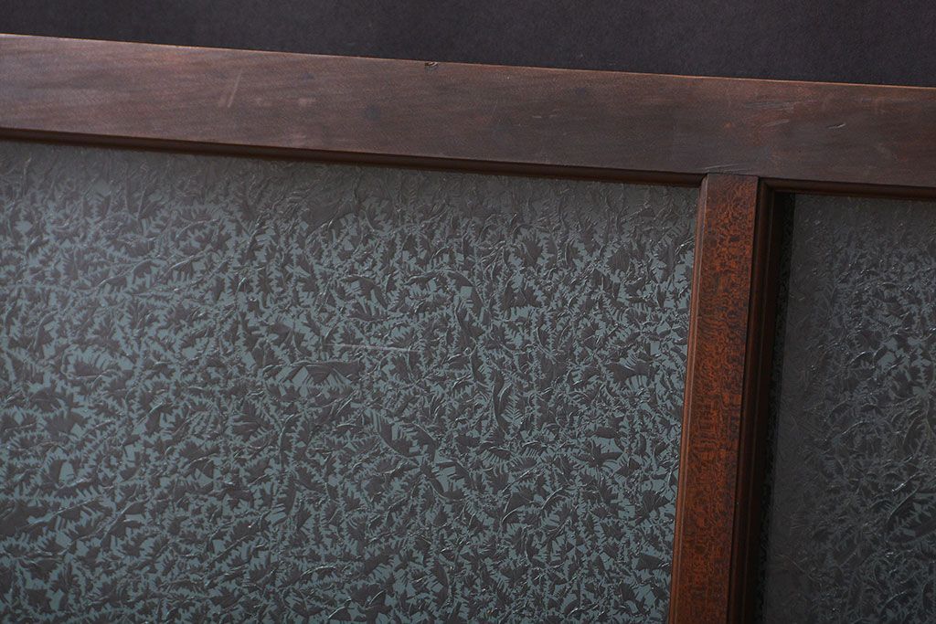 大正ロマン 結霜ガラス入り明り取り