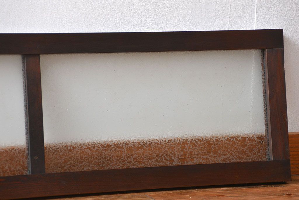 大正ロマン 結霜ガラス入り明り取り