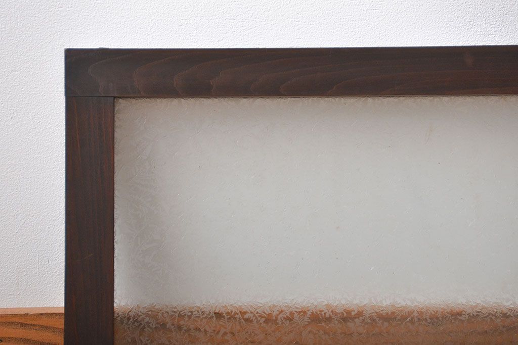 大正ロマン 結霜ガラス入り明り取り