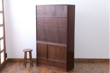 アンティーク家具　前面欅張り!大きな茶箪笥