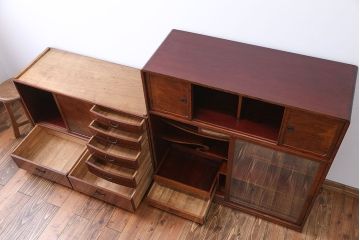 アンティーク家具　前面欅張り!大きな茶箪笥
