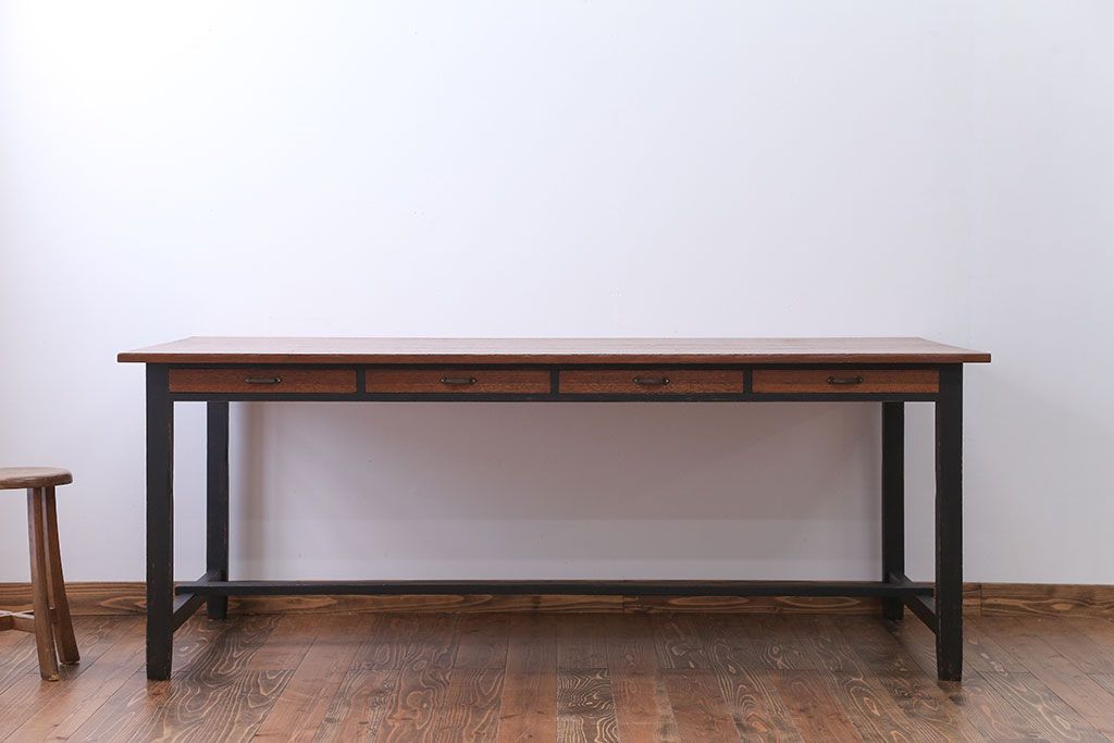 アンティーク家具　両面引き出し付き!ダイニングテーブル