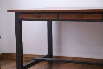アンティーク家具　両面引き出し付き!ダイニングテーブル