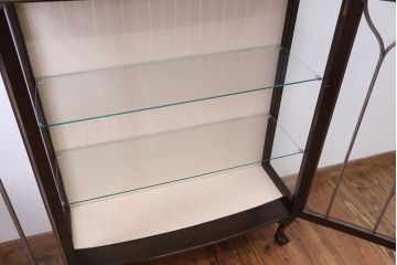 アンティーク家具　イギリスアンティーク 猫脚ガラスケース