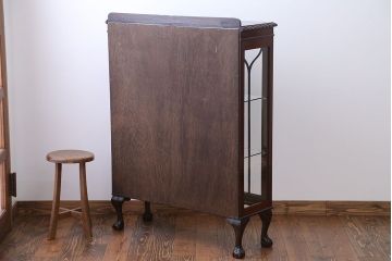 アンティーク家具　イギリスアンティーク 猫脚ガラスケース