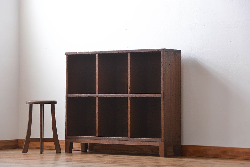 レトロ家具　昭和レトロ　小さなマス目棚(2)