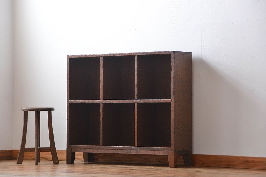 レトロ家具　 昭和レトロ　小さなマス目棚(3)