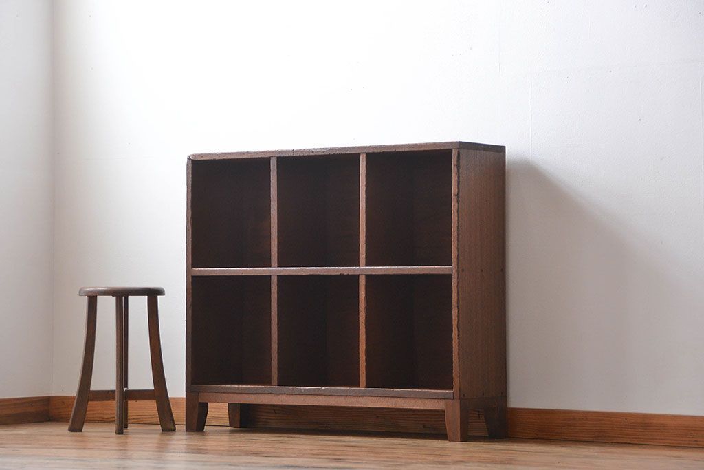 レトロ家具　昭和レトロ　小さなマス目棚(4)