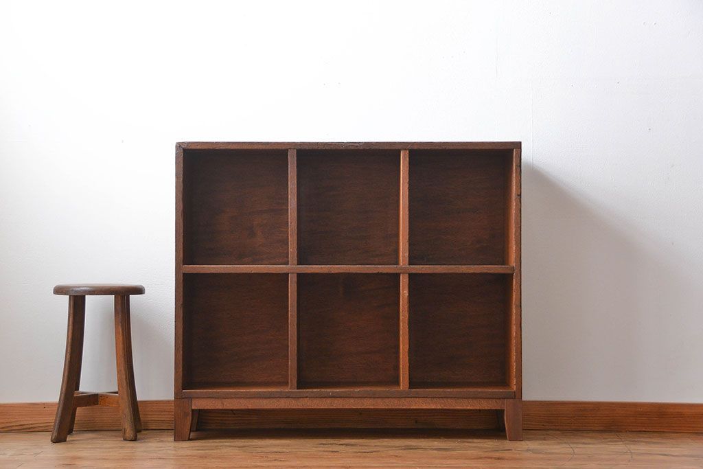 レトロ家具　昭和レトロ　小さなマス目棚(4)