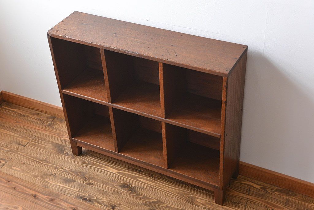 レトロ家具　昭和レトロ　小さなマス目棚(4)