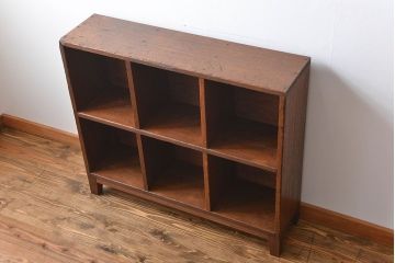 レトロ家具　昭和レトロ　脚付き!小さなマス目棚