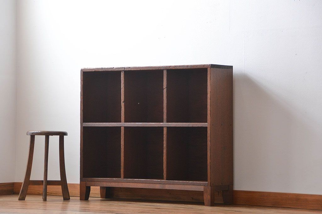 レトロ家具　昭和レトロ　小さなマス目棚(6)