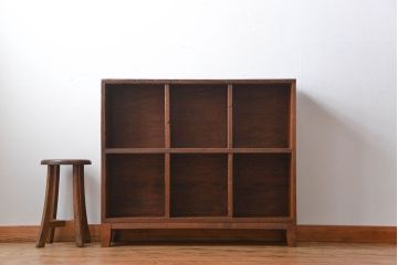レトロ家具　昭和レトロ　小さなマス目棚(6)