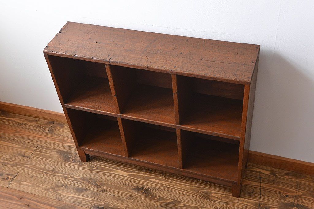 レトロ家具　昭和レトロ　小さなマス目棚(6)