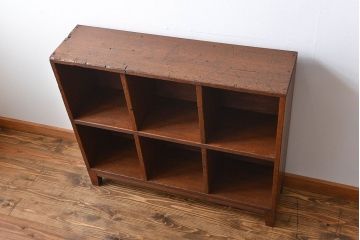 レトロ家具　昭和レトロ　小さなマス目棚(6)