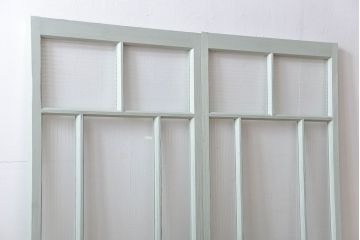 アンティークペイント　モールガラス戸2枚セット(窓)