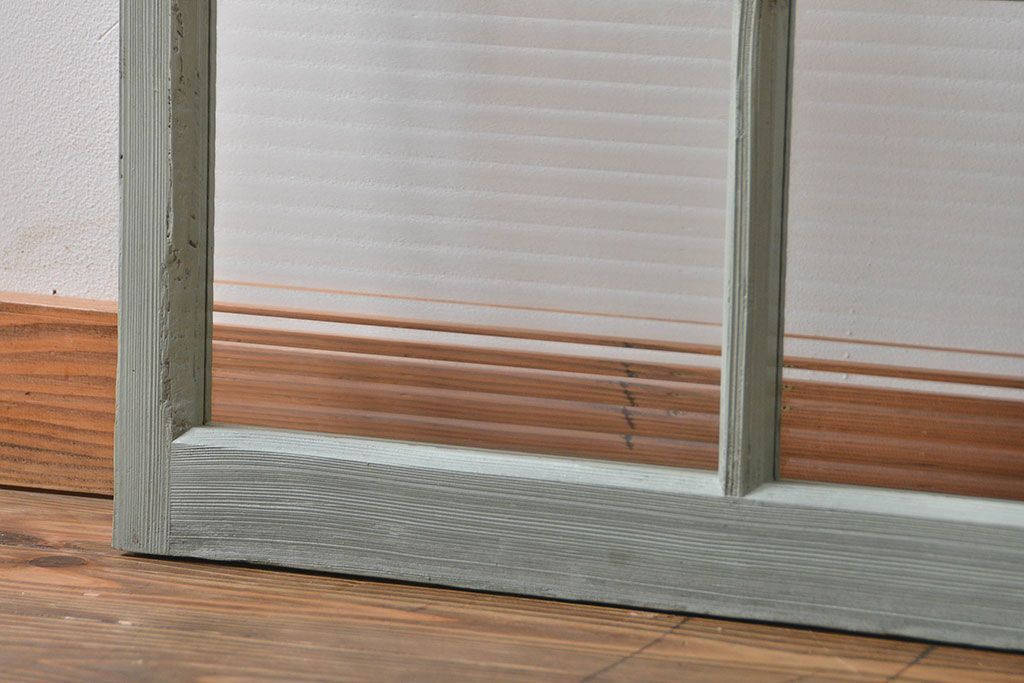 アンティークペイント　モールガラス戸2枚セット(窓)