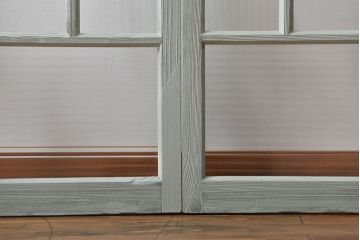 アンティークペイント　モールガラス戸2枚セット(窓)