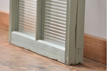 アンティークペイント　モールガラス戸2枚セット(窓)