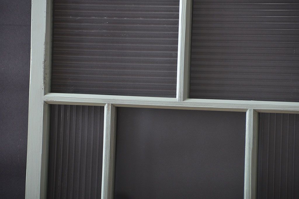 アンティークペイント　モールガラス戸2枚セット(窓)