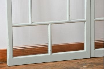 アンティークペイント　モールガラス戸2枚セット(窓)