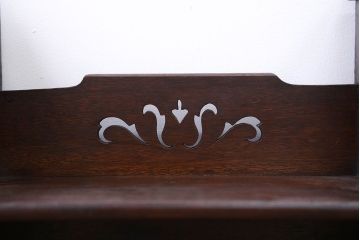 アンティーク家具　引き出し付き!透かし彫りがお洒落な大きな本立て