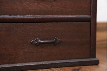 アンティーク家具　引き出し付き!透かし彫りがお洒落な大きな本立て