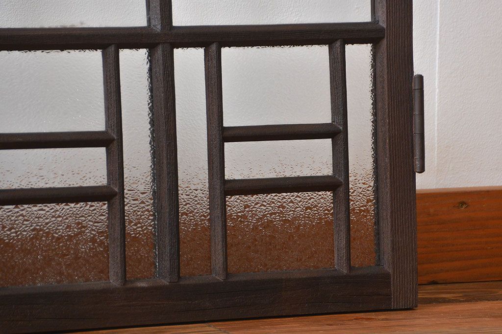 大正ロマン　両開きダイヤガラス扉(窓)