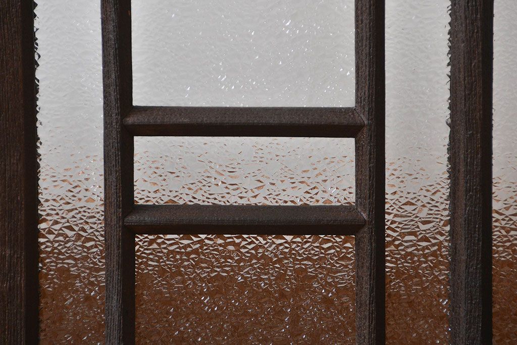 大正ロマン　両開きダイヤガラス扉(窓)