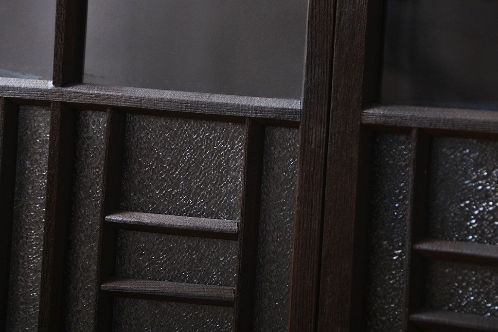 大正ロマン　両開きダイヤガラス扉(窓)