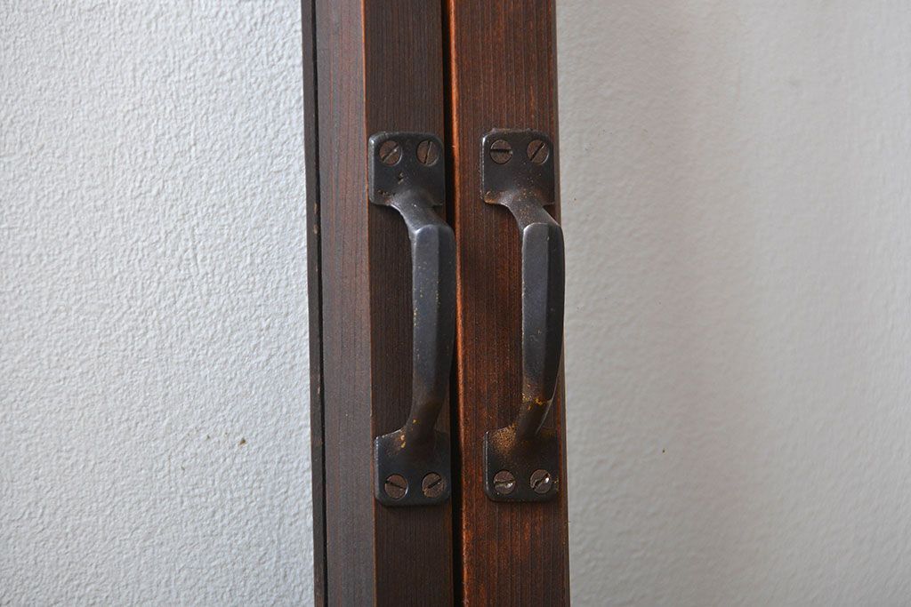 大正ロマン　両開きダイヤガラス扉(窓)