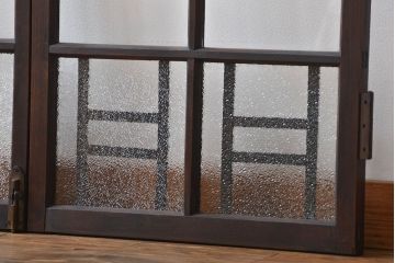 大正ロマン　両開きダイヤガラス扉(窓)