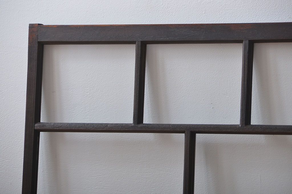 大正ロマン　モダンな背の低いガラス戸2枚セット(窓)(1)