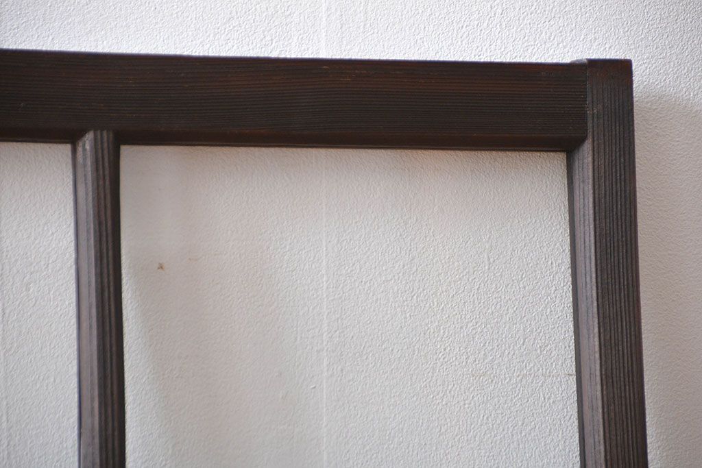 大正ロマン　モダンな背の低いガラス戸2枚セット(窓)(1)