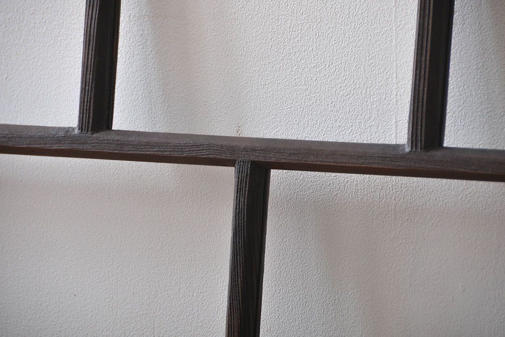 大正ロマン　モダンな背の低いガラス戸2枚セット(窓)(1)