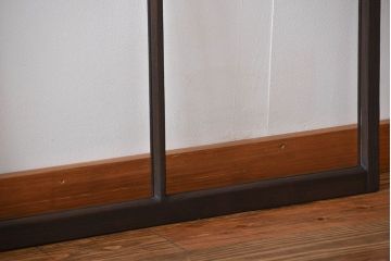 大正ロマン　モダンな背の低いガラス戸2枚セット(窓)(1)