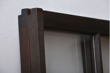 大正ロマン　モダンな背の低いガラス戸2枚セット(窓)(1)