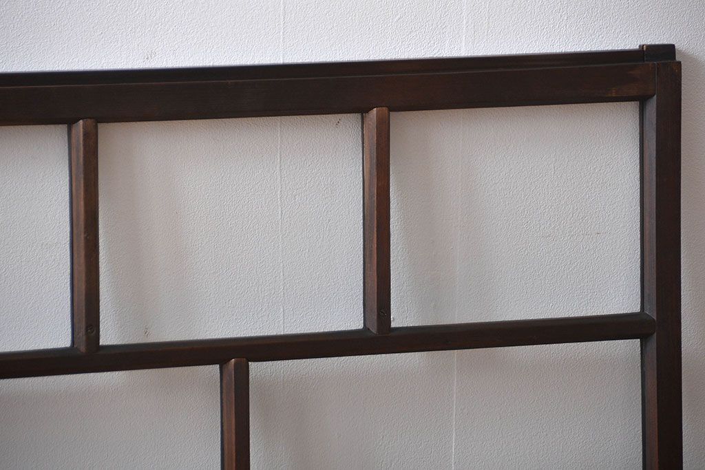 大正ロマン　モダンな背の低いガラス戸2枚セット(窓)(1)