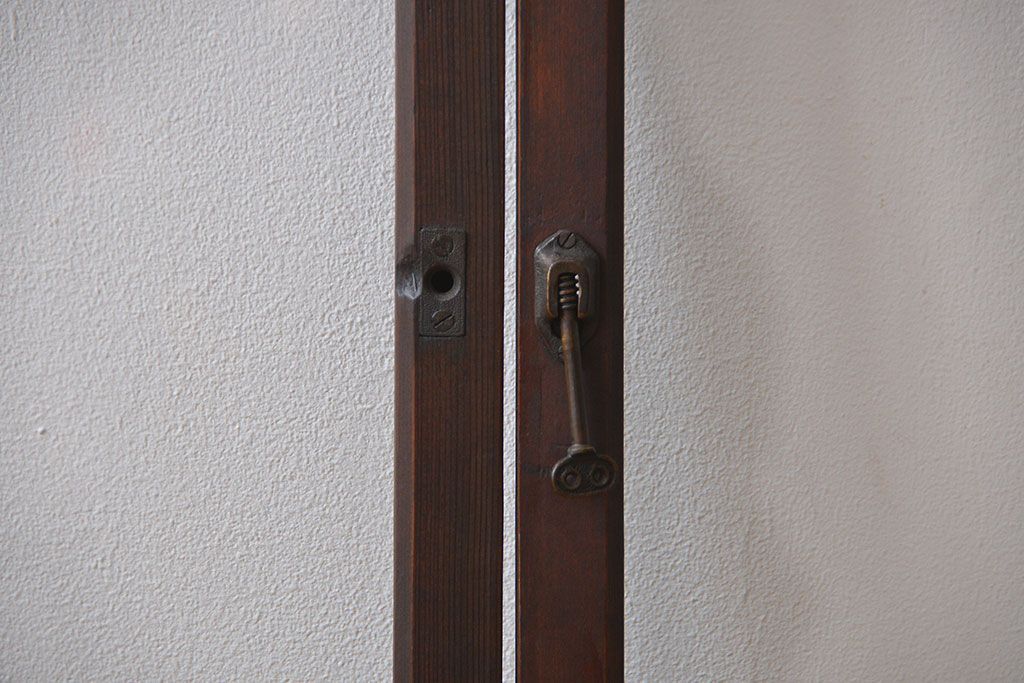 大正ロマン　モダンな背の低いガラス戸2枚セット(窓)(1)