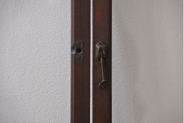 大正ロマン　モダンな背の低いガラス戸2枚セット(窓)(1)