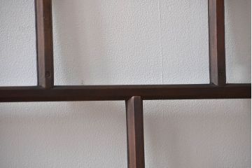 大正ロマン　モダンな背の低いガラス戸2枚セット(窓)(1)